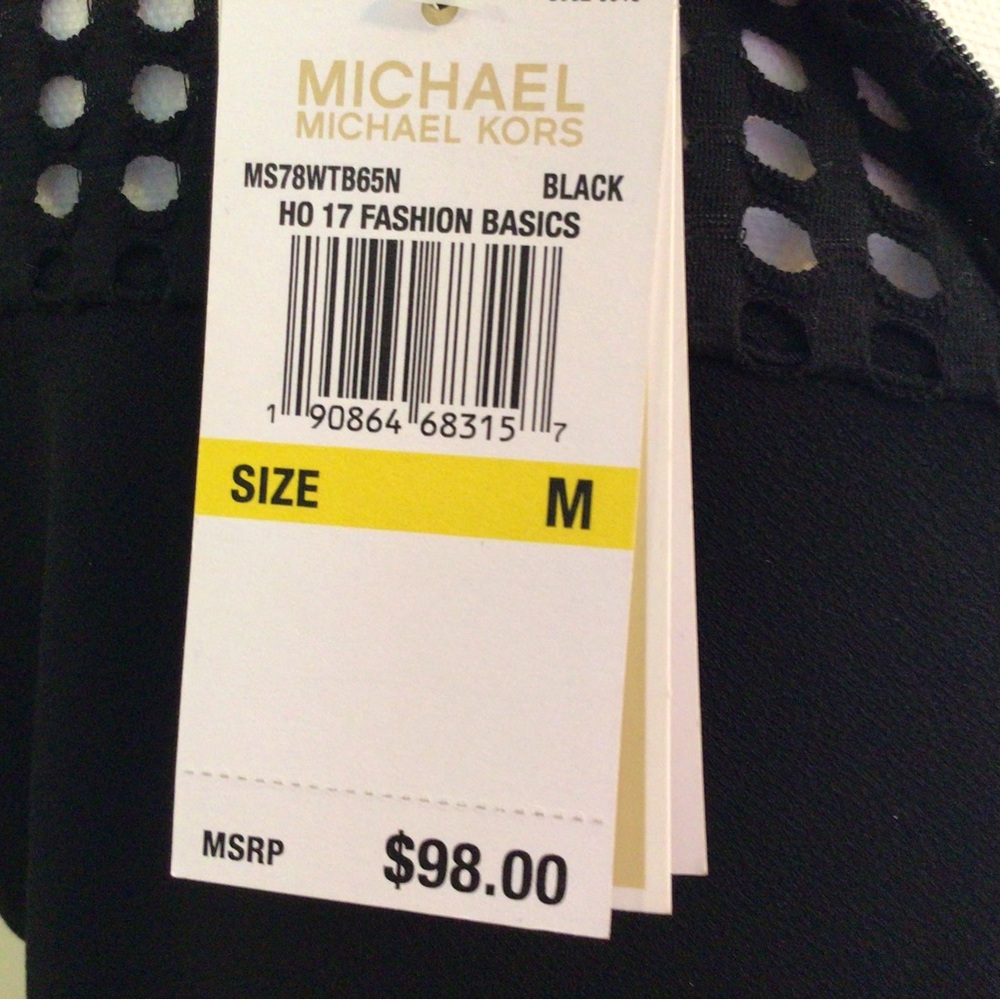 NWT MICHAEL Michael Kors Black Dress Sz M - Picture 9 of 10